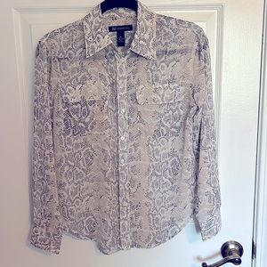 Ladies snakeskin print blouse